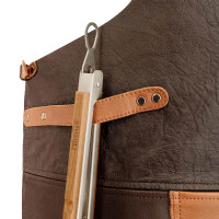 Tablier en cuir de buffle avec tour de cou