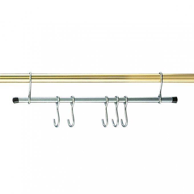 Barre porte-vêtements avec 5 crochets
