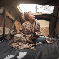 Adventure 165 Tente de toit gris incl. filet de rangement