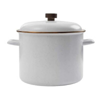 BAREBONES STOCK POT/ENAMEL/EGG SHELL