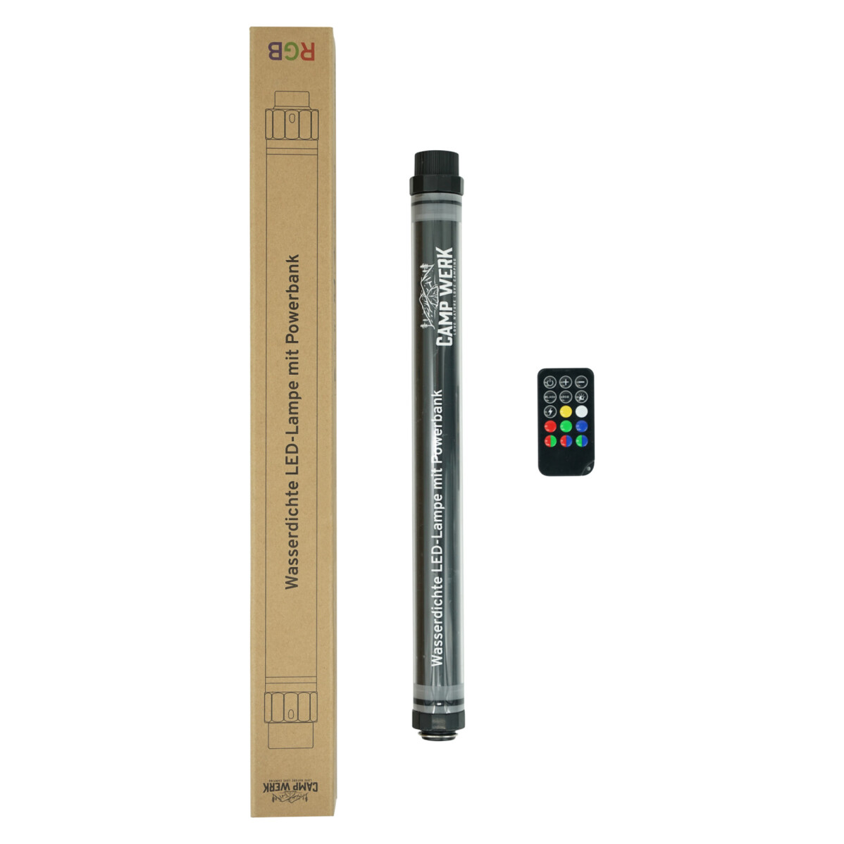 Campwerk Lampe de Camping LED RGB avec Powerbank IP68