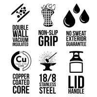 Wyld Gear MAG FLASK 18 OZ (532 ml), noir